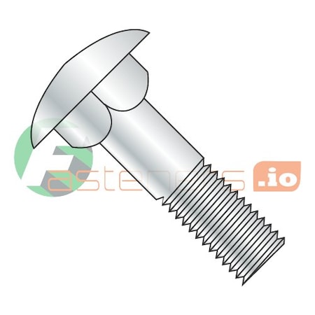 1/2-13 X 24 Carriage Bolts/Partial Thread/Steel/Zinc/Partially Threaded/6 Of Thread , 10PK